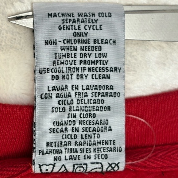 Taylor Swift FAV KC Chiefs red Y2K EUC embroidered logo black & gray stripe YL - Picture 7 of 10